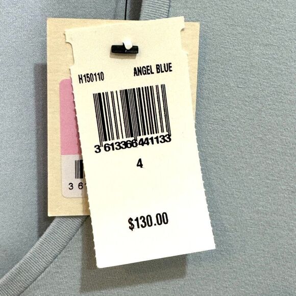 Majestic Filatures Soft Touch Tee Top Size Large 4 Angel Blue Scoop Neck $130 - Picture 2 of 6